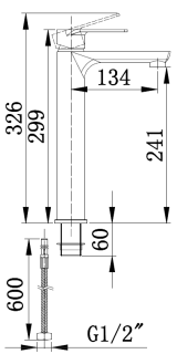 Смеситель для раковины Boch Mann Doris XL хром BM9128